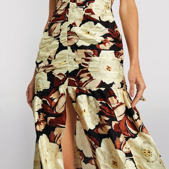 SIR the label Floral Maxi Dress - Cream and Brown - Picture 6 of 14